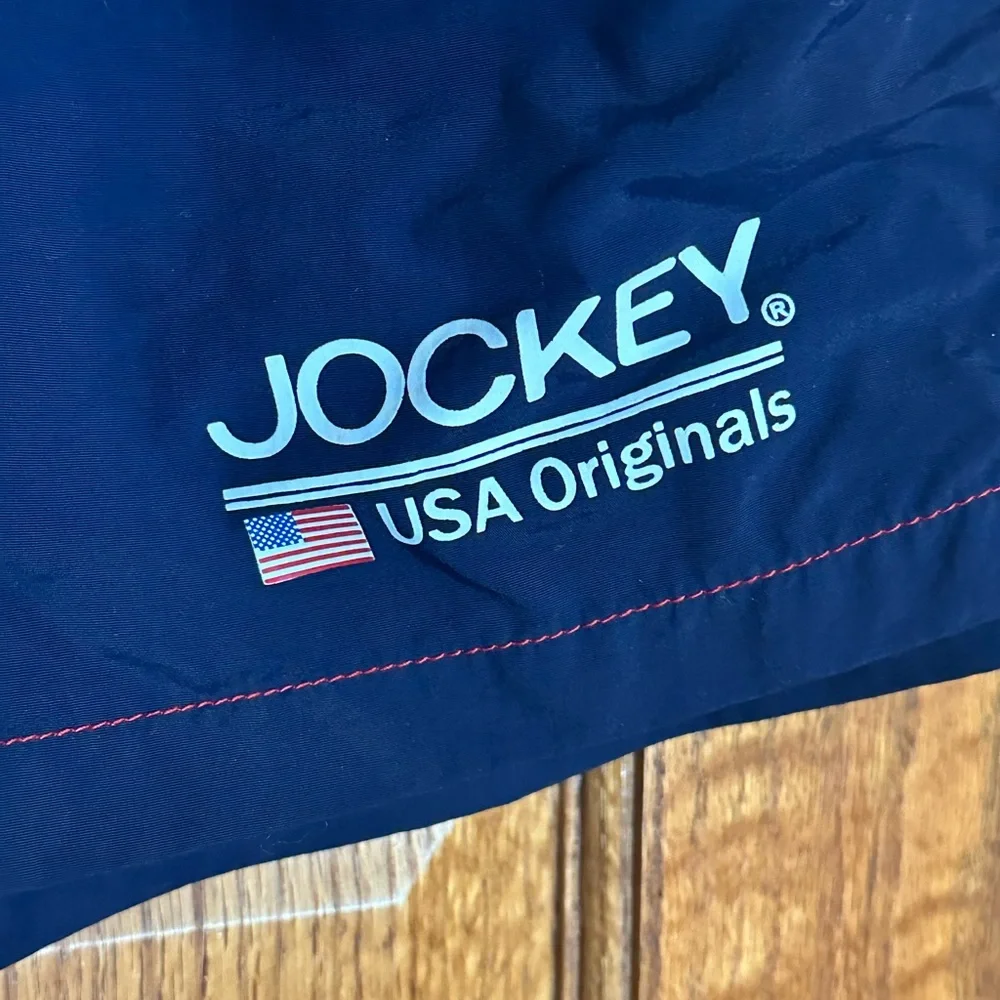 Jockey Men's Swim Trunks - Dark Blue and Red